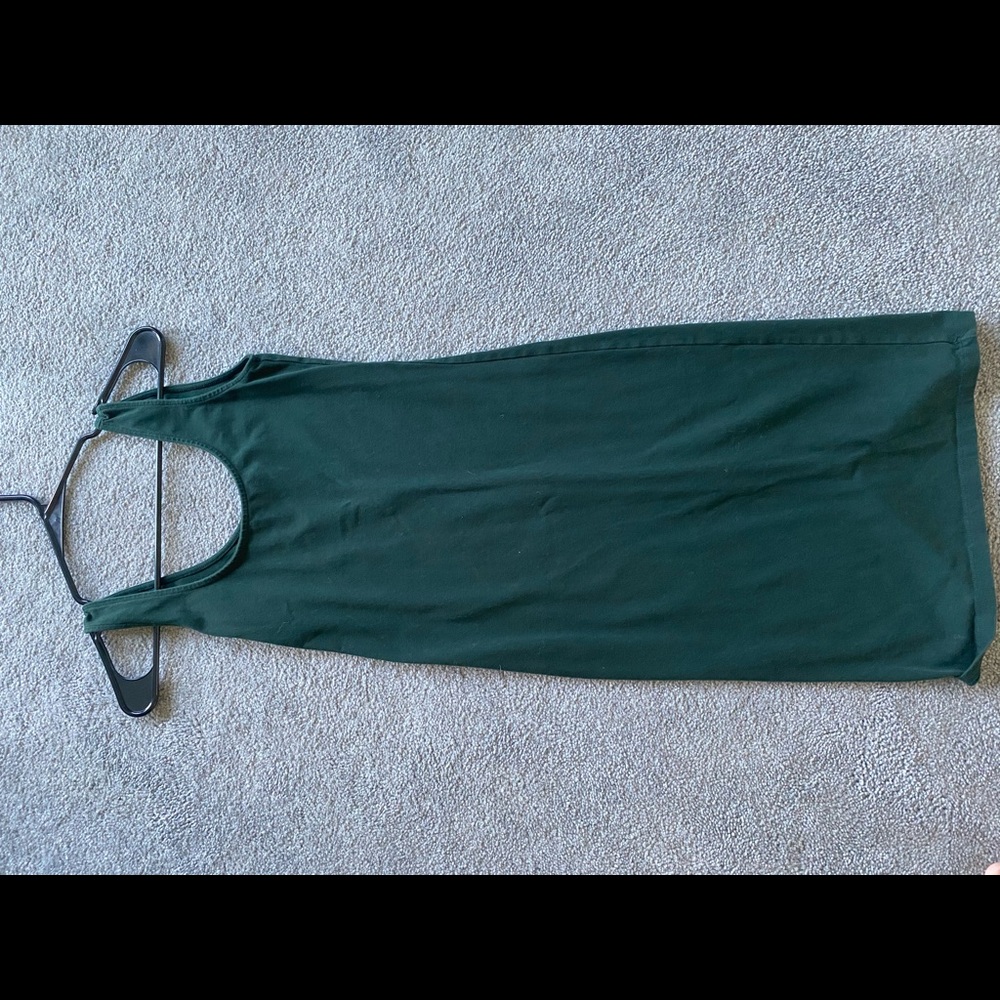 Green bodycon midi dress